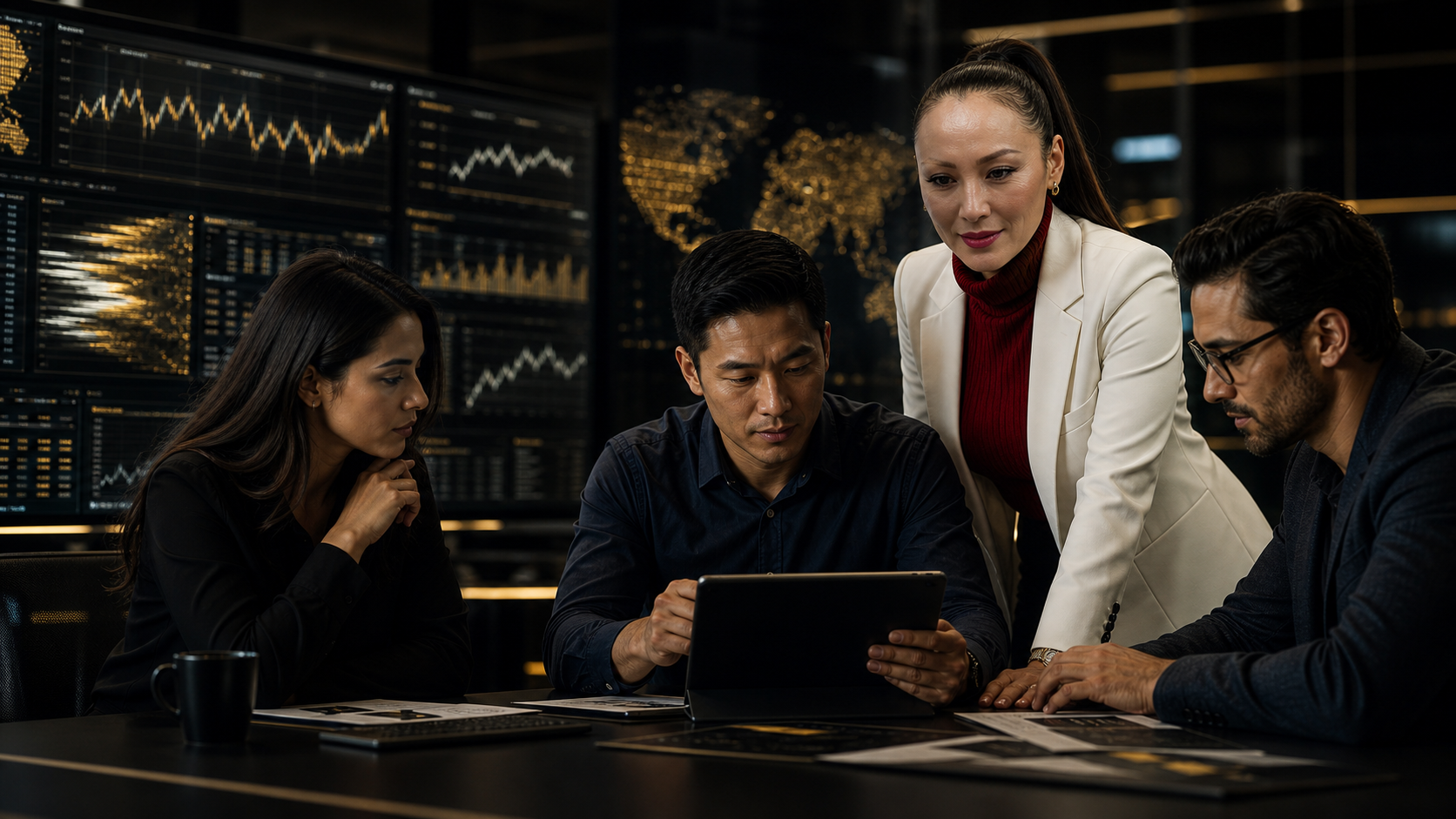 The MarketRead team reviewing market intelligence dashboards
